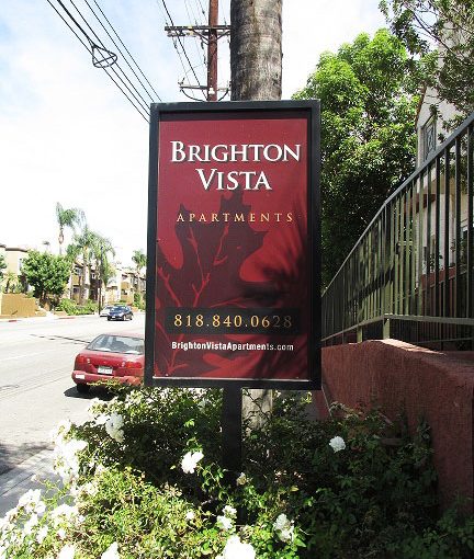 Brighton Vista Apartments sign