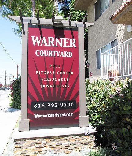 Warner Courtyard front sign